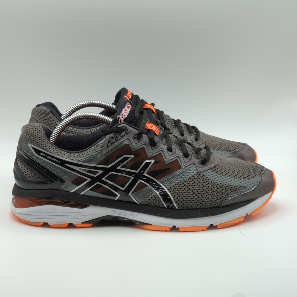 ASICS GT-2000 4 Mens Size 10 T606N Gray Orange GEL Athletic Running Shoes Kicks